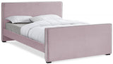 Dillard Pink Velvet Queen Bed from Meridian - Luna Furniture