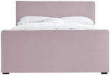 Dillard Pink Velvet Queen Bed from Meridian - Luna Furniture