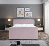 Dillard Pink Velvet Queen Bed from Meridian - Luna Furniture