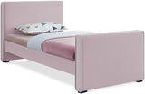 Dillard Pink Velvet Twin Bed from Meridian - Luna Furniture