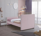 Dillard Pink Velvet Twin Bed from Meridian - Luna Furniture