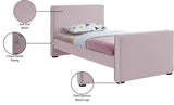 Dillard Pink Velvet Twin Bed from Meridian - Luna Furniture