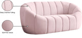 Elijah Pink Velvet Loveseat from Meridian - Luna Furniture