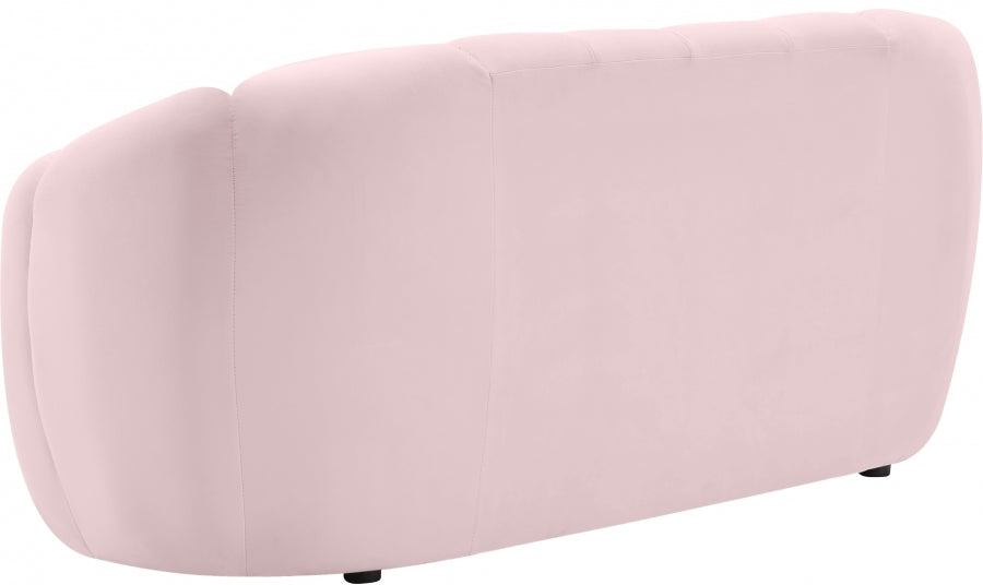 Elijah Pink Velvet Loveseat from Meridian - Luna Furniture