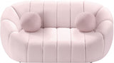 Elijah Pink Velvet Loveseat from Meridian - Luna Furniture