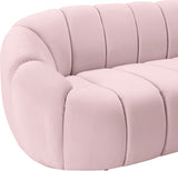 Elijah Pink Velvet Loveseat from Meridian - Luna Furniture