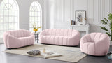 Elijah Pink Velvet Loveseat from Meridian - Luna Furniture