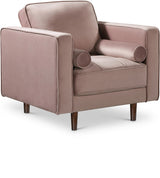 Emily Pink Velvet Chair from Meridian - Luna Furniture