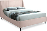 Eva Pink Velvet King Bed from Meridian - Luna Furniture