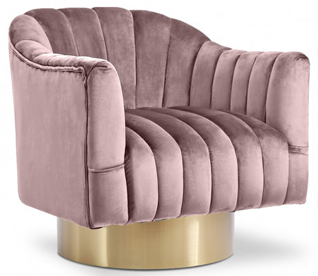 Farrah Pink Velvet Chair from Meridian - Luna Furniture