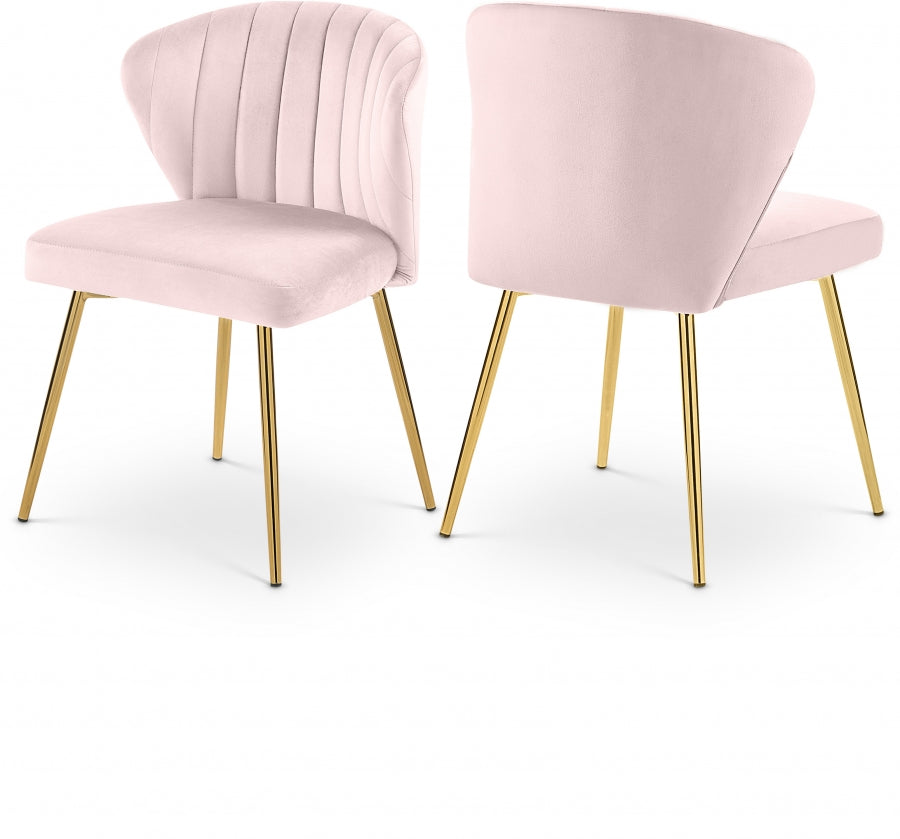 Finley Pink Velvet Chair, Set of 2 from Meridian - Luna Furniture