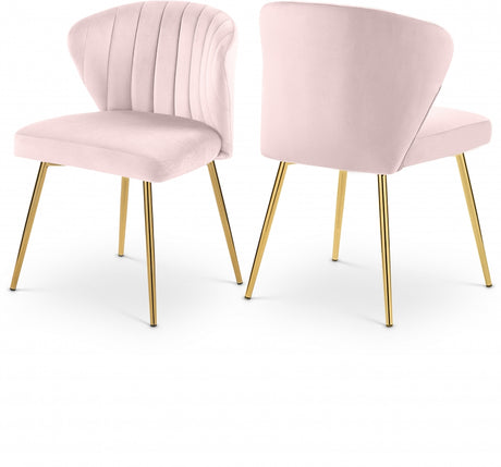 Finley Pink Velvet Chair, Set of 2 from Meridian - Luna Furniture