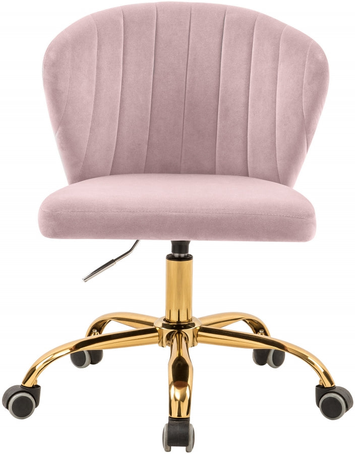 Finley Pink Velvet Office Chair from Meridian - Luna Furniture