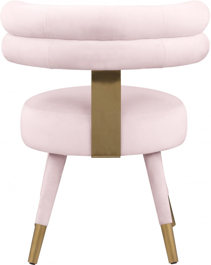 Fitzroy Pink Velvet Dining Chair, Set of 2 from Meridian - Luna Furniture