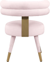 Fitzroy Pink Velvet Dining Chair, Set of 2 from Meridian - Luna Furniture