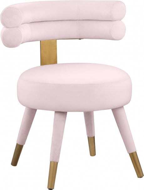 Fitzroy Pink Velvet Dining Chair, Set of 2 from Meridian - Luna Furniture