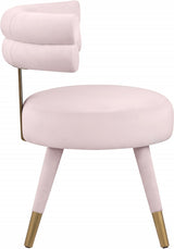 Fitzroy Pink Velvet Dining Chair, Set of 2 from Meridian - Luna Furniture