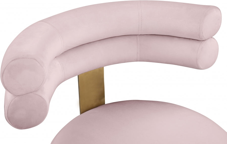 Fitzroy Pink Velvet Dining Chair, Set of 2 from Meridian - Luna Furniture