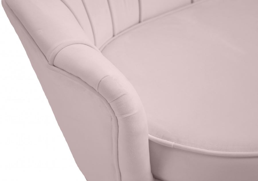 Gardenia Pink Velvet Chair from Meridian - Luna Furniture