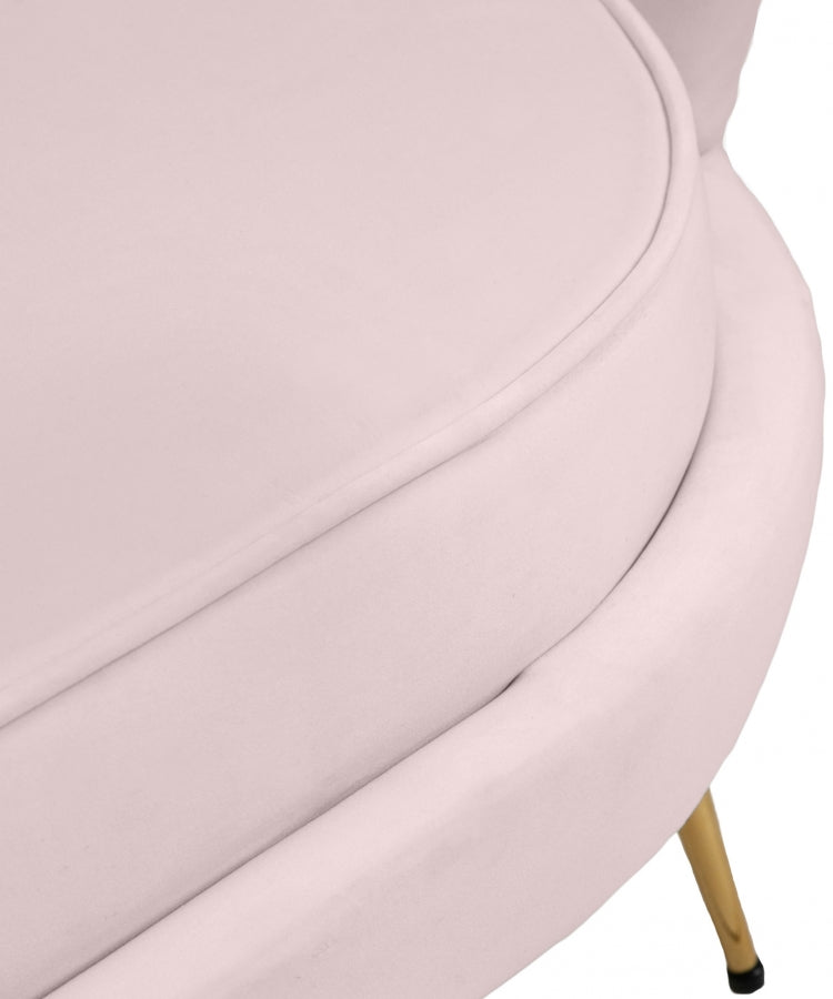 Gardenia Pink Velvet Chair from Meridian - Luna Furniture