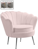 Gardenia Pink Velvet Chair from Meridian - Luna Furniture