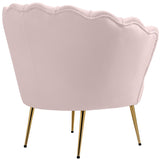 Gardenia Pink Velvet Chair from Meridian - Luna Furniture