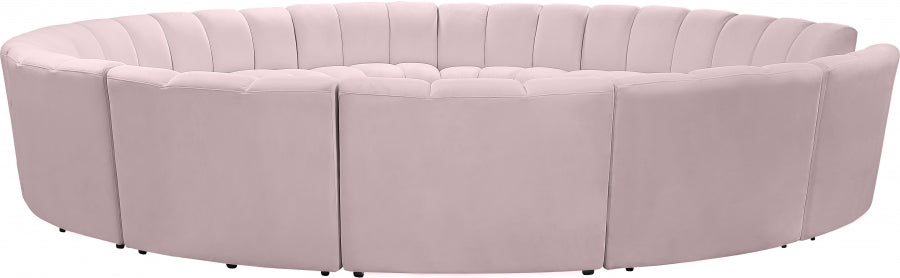 Infinity Pink Modular 12-Piece Sectional from Meridian - Luna Furniture