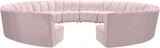 Infinity Pink Modular 12-Piece Sectional from Meridian - Luna Furniture