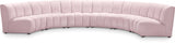 Infinity Pink Modular 6-Piece Sectional from Meridian - Luna Furniture