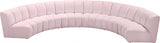 Infinity Pink Modular 6-Piece Sectional from Meridian - Luna Furniture