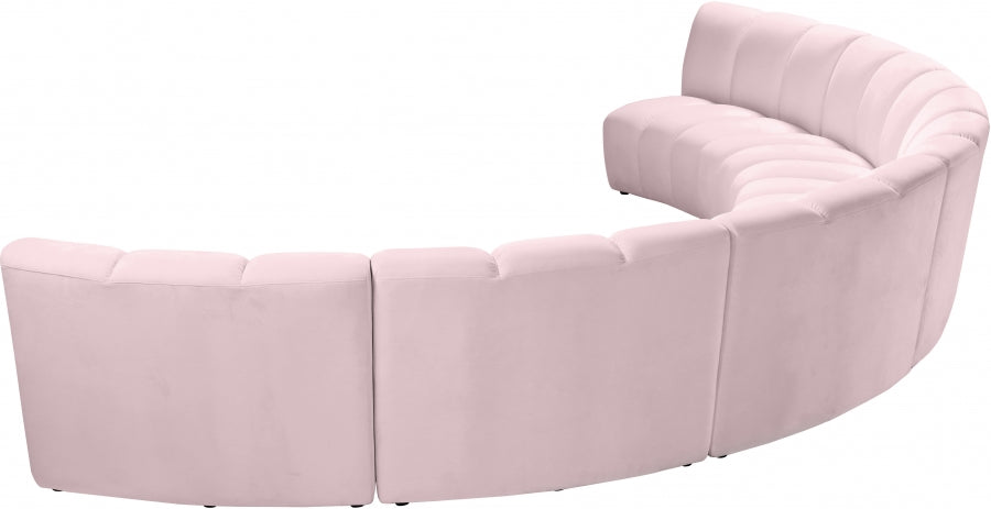 Infinity Pink Modular 6-Piece Sectional from Meridian - Luna Furniture