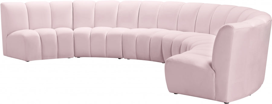 Infinity Pink Modular 6-Piece Sectional from Meridian - Luna Furniture