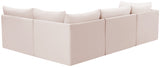 Jacob Pink Velvet Modular Sectional from Meridian - Luna Furniture