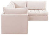 Jacob Pink Velvet Modular Sectional from Meridian - Luna Furniture