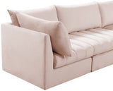 Jacob Pink Velvet Modular Sectional from Meridian - Luna Furniture