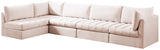 Jacob Pink Velvet Modular Sectional from Meridian - Luna Furniture