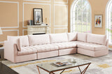 Jacob Pink Velvet Modular Sectional from Meridian - Luna Furniture