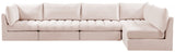 Jacob Pink Velvet Modular Sectional from Meridian - Luna Furniture