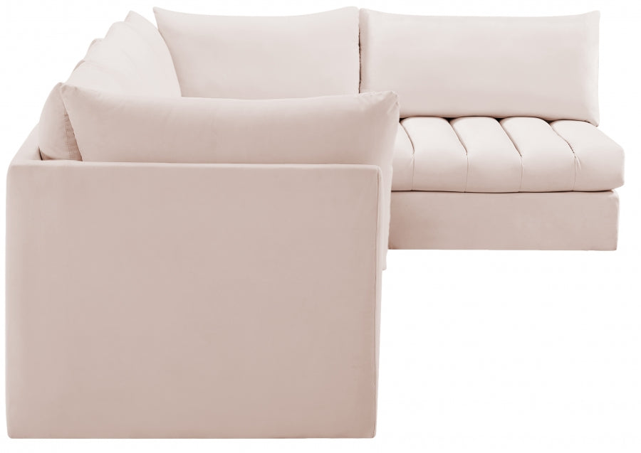 Jacob Pink Velvet Modular Sectional from Meridian - Luna Furniture