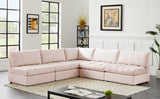 Jacob Pink Velvet Modular Sectional from Meridian - Luna Furniture