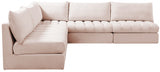 Jacob Pink Velvet Modular Sectional from Meridian - Luna Furniture