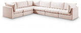 Jacob Pink Velvet Modular Sectional from Meridian - Luna Furniture