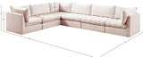 Jacob Pink Velvet Modular Sectional from Meridian - Luna Furniture