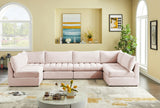 Jacob Pink Velvet Modular Sectional from Meridian - Luna Furniture