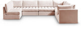 Jacob Pink Velvet Modular Sectional from Meridian - Luna Furniture