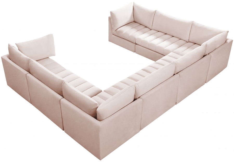 Jacob Pink Velvet Modular Sectional from Meridian - Luna Furniture