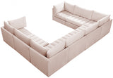 Jacob Pink Velvet Modular Sectional from Meridian - Luna Furniture