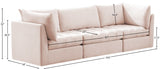 Jacob Pink Velvet Modular Sofa from Meridian - Luna Furniture