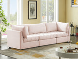 Jacob Pink Velvet Modular Sofa from Meridian - Luna Furniture