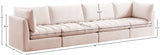 Jacob Pink Velvet Modular Sofa from Meridian - Luna Furniture